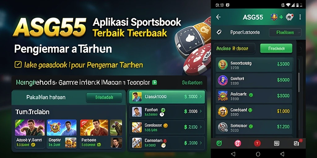 Tampilan gameplay ASG55 saat bertaruh pada olahraga.