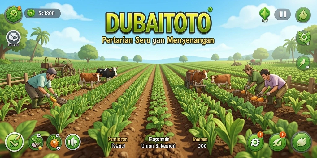 Tangkapan layar gameplay DUBAITOTO menunjukkan pengalaman berkebun yang menyenangkan.