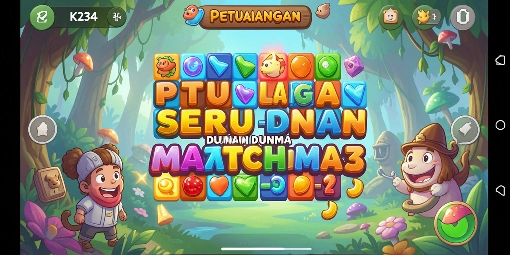 Tampilan menawan gameplay K234 dengan kombinasi Match-3.