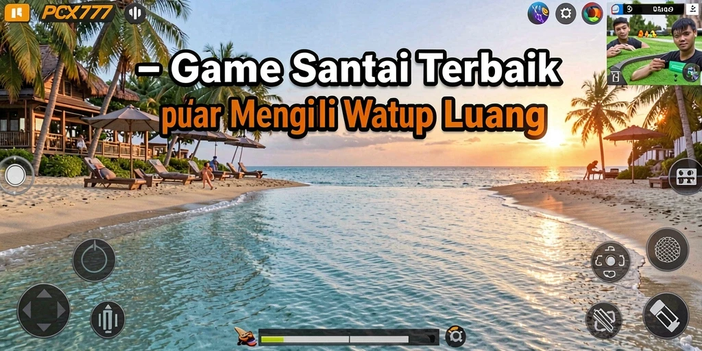 Tampilan gameplay PCX777 yang ceria dan menghibur.